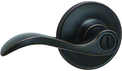 Schlage J Series J40VSEV716 Privacy Door Lever, Mechanical Lock, Aged Bronze, Lever Handle, Metal, Residential 