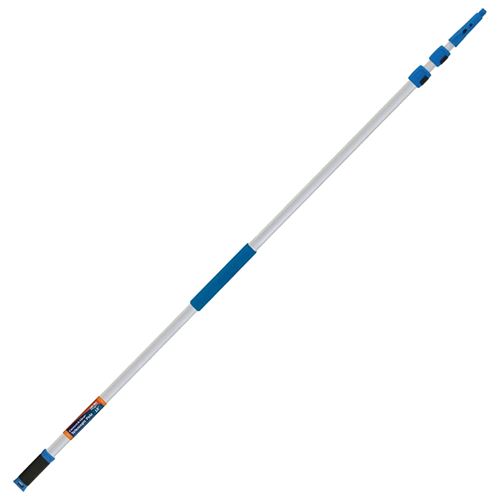 Professional Unger 972960 Telescopic Pole with Locking Cone and Quick-Flip Clamps, 6 ft Min Pole L, 18 ft Max Pole L