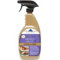 Granite Gold GG0047 Clean and Shine Spray, 24 oz, Bottle, Liquid, Lemon Citrus, Clear/Haze, Pack of 6