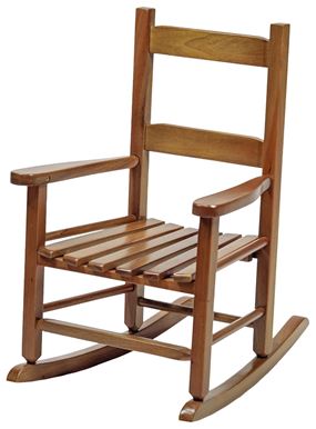 Hometown Holidays KN-10-N Childs Rocking Chair, 14.75 in OAW, 18.25 in OAD, 22.5 in OAH, Hardwood, Natural