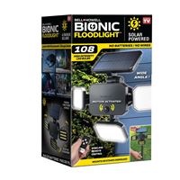 Bell+Howell 7897 Solar Powered Motion Activated Bionic Floodlight, 4.2 V, 10 W, 3-Lamp, LED Lamp, Bright White Light 