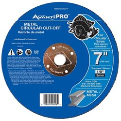 Avanti Pro PBD070125L01F Cut-Off Disc, 7 in Dia, 1/8 in Thick, 5/8 in Arbor, Aluminum Oxide Abrasive 