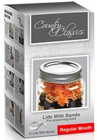 Gossi CCCBL-012-RM Canning Jar Lid and Band, Steel, Silver Cap/Lid 