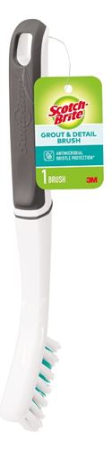 Scotch-Brite 511P-6 Grout and Detail Brush, 3/4 in L Trim, Polypropylene Bristle, Blue/White Bristle, 1 in W Brush