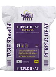 Salt Depot PH50 PURPLE HEAT Purple Heat Ice Melt, Crystalline, Purple, Slightly Aromatic, 50 lb, Bag 