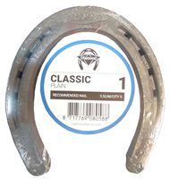 Diamond Farrier DC1PR Classic Plain Horseshoe, 1/4 in Thick, #1, Steel 