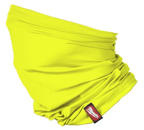 Milwaukee 423HV Neck Gaiter, High-Visibility, Multi-Functional, One-Size, Polyester/Spandex, Yellow