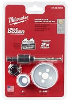 Milwaukee Hole Dozer 49-22-4063 Hole Saw Kit, 1-5/8 in D Cutting, 3/8 in Arbor, Steel Cutting Edge