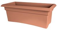 Bloem 57026C Veranda Deck Box, 26 in W, 9.8 in D, Square, Plastic, Terracotta 