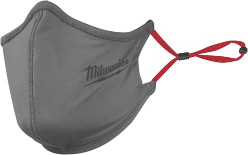 Milwaukee 48-73-4230 2-Layer Face Mask, One-Size Mask, Nylon/Polyester/Spandex Facepiece, Gray