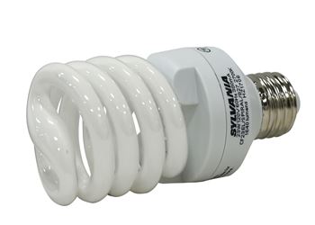 Sylvania 26354 Fluorescent Bulb, 23 W, T2 Lamp, E26 Medium Lamp Base, 1600 Lumens Lumens, 2700 K Color Temp 