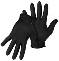 Boss 1UH0088BX Disposable Gloves, XL, Rolled Cuff, Nitrile, Black