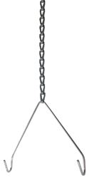 Metalux HBAYC-8-U V-Hangers Chain and S-Hook, Hook Style, Metal, For: Metalux HBL High Bay Fixtures 