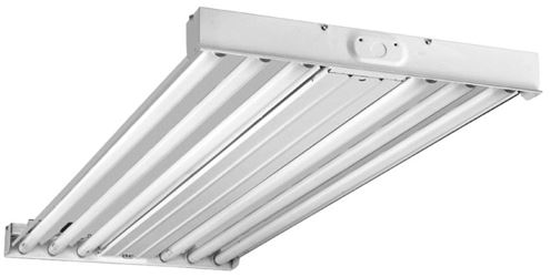 Metalux HBL Series HBL632RT2 High-Bay Light Fixture with Wide Spectrum Reflector, 120 to 277 V, 192 W, 6-Lamp 