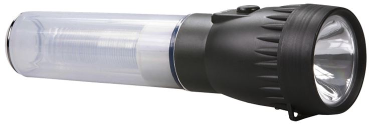 LIFE+GEAR LG02-10160-WHI 2-in-1 Flashlight, AA Battery, LED Lamp, 50 Lumens Lumens, 200 hr Run Time, Clear 