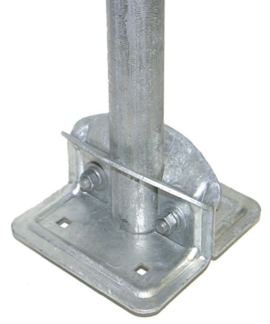 Playstar PS 1023 Foot Plate, Galvanized, For: 1-5/8 in and 1-7/8 in Dia Pipes and Stationary Docks - VORG7986342
