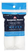 Benjamin Moore U66301-018 Woven Mini Roller Cover, 3/8 in Thick Nap, 4 in L, White