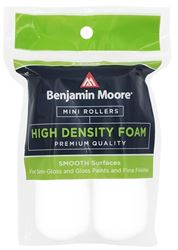 Benjamin Moore U66400-018 High-Density Mini Roller Cover, 4 in L, Foam Cover, White