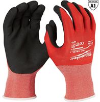 Milwaukee 48-22-8901 Gloves, Unisex, M, 7.2 to 7.5 in L, Nitrile, Red