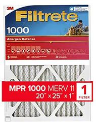 Filtrete 9803-4 Air Filter, 20 in L, 25 in W, 11 MERV, 1000 MPR  4 Pack