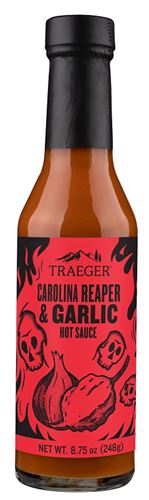 Traeger HOT004 Barbeque Sauce, Carolina Reaper, Garlic Flavor, 8.75 oz Bottle  12 Pack