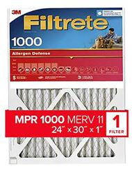 Filtrete AL13-4 Air Filter, 24 in L, 30 in W, 11 MERV, 1000 MPR, Polypropylene Frame  4 Pack