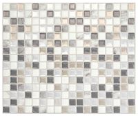Smart Tiles Mosaik Series SM1036-4 Wall Tile, 9.64 in L Tile, 11.55 in W Tile, Straight Edge, Minimo Noche Pattern  6 Pack