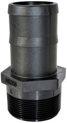 GREEN LEAF HB150200 Straight Adapter, 1-1/2 x 2 in, MNPT x Hose Barb, Polypropylene  