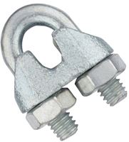 National Hardware N889-015 Wire Cable Clamp, 1/4 in Dia Cable, 1-7/32 in L, Malleable Iron/Steel