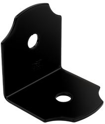 National Hardware Hartley 1218BC Series N800-001 90 deg Heavy Angle, 3 in W, 3-1/4 in D, 3 in H, Steel, Black