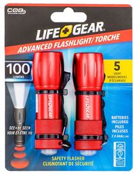 LIFE+GEAR LG09-60589-SA4 Flashlight, AAA Battery, LED Lamp, 160 Lumens Lumens, Narrow, Wide Beam, 1 hr Run Time