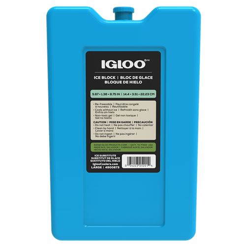 IGLOO MaxCold 00025201 Freeze Block, 33.8 oz, Blue
