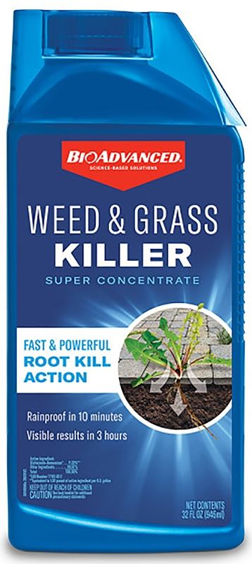 BioAdvanced 704195A Super Concentrated Weed and Grass Killer, Liquid, Blue, 32 oz Bottle - VORG2861425