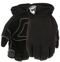 WEST CHESTER 96156BK-L Hi-Dexterity, Insulated Winter Gloves, Unisex, L, Saddle Thumb, Elastic, Slip-On Cuff, Black