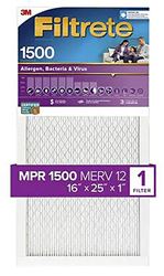 FILTER AIR 1500MPR 16X25X1IN  4 Pack