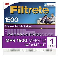 Filtrete UP11-4 Air Filter, 14 in L, 14 in W, 12 MERV, 1500 MPR  4 Pack