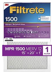 FILTER AIR 1500MPR 15X20X1IN  4 Pack