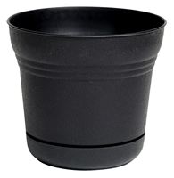 Bloem SP1400 Planter, Round, Plastic, Black