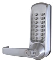 Tell Manufacturing CL102660 Heavy-Duty 2-Way Lock, Brushed Steel, Steel 