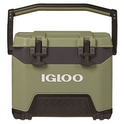 IGLOO BMX 00050538 Cooler, 37 Can Cooler, Plastic/Rubber/Stainless Steel, Oil Green, 4 days Ice Retention