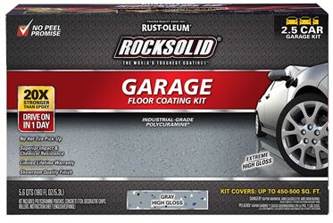 RockSolid 293513 Floor Coating Kit, Extreme High-Gloss, Gray