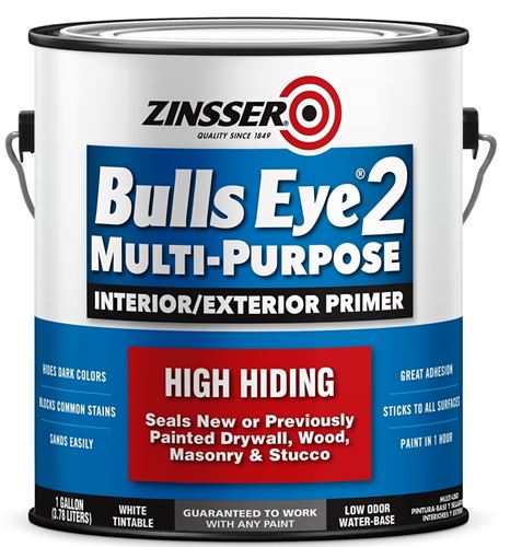 ZINSSER Bulls Eye 2 Series 285156 Primer, White, 1 gal