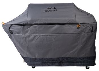 Traeger BAC603 Full-Length Grill Cover, 25 in W, 71 in D, 51 in H, Nylon/Polyester, Gray