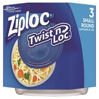 Ziploc 18036 Food Container Set, 16 oz Capacity, Plastic, Opaque, 4-1/2 in L, 4-1/2 in W, 3-1/4 in H  6 Pack 