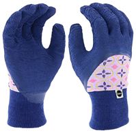 Miracle-Gro MG20802-W-ML Jersey Garden Gloves, Womens, M/L, Knit Cuff, Foam Latex Coating, Latex Glove, Assorted