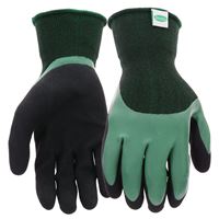 Scotts SC30602/L Dipped Gloves, Mens, L, Elastic Knit Wrist Cuff, Rubber Latex Coating, Black/Green