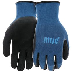 mud SM7196B/SM Gloves, S/M, Bamboo/Latex/Spandex, Black/Cadet Blue