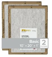 Filtrete FPL07-2PK-24 Air Filter, 20 in L, 10 in W, 2 MERV, For: Air Conditioner, Furnace and HVAC System, Pack of 24