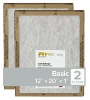 Filtrete FPL19-2PK-24 Air Filter, 20 in L, 12 in W, 2 MERV, For: Air Conditioner, Furnace and HVAC System, Pack of 24