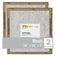 Filtrete FPL11-2PK-24 Air Filter, 14 in L, 14 in W, 2 MERV, For: Air Conditioner, Furnace and HVAC System, Pack of 24